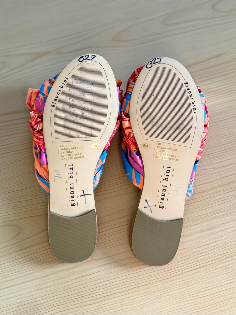 Gianni Bini y2k sandals embellished floral print leather sandals ruffles bows 6 - Picture 5 of 7